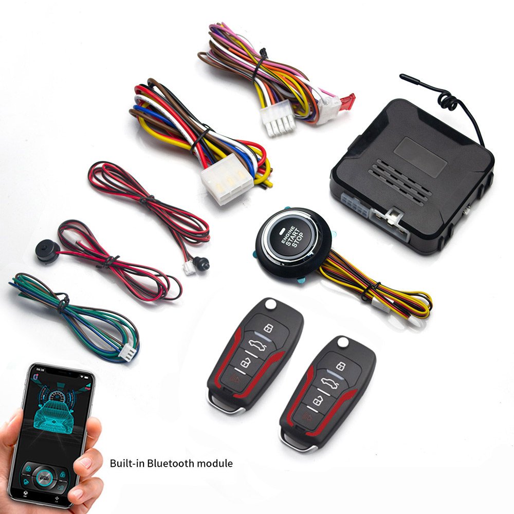 New 2024 Car 12V Anti-theft Device Retrofits the Key Ignition to Start the Bluetooth App Control on the Mobile Phone