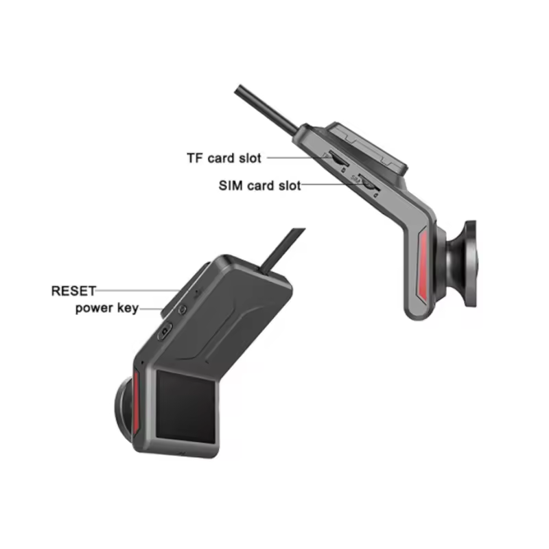 4G Dual Lens 720P HD Car Camera GPS Positioning 24 Hour Monitor Alarm Loop Recording Black Box Dashcam