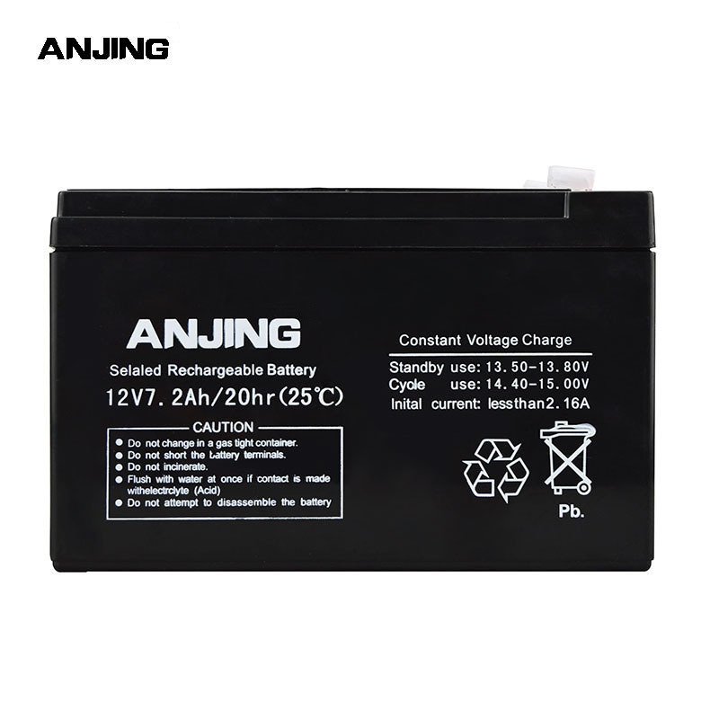 New Rechargeable Battery 12V 7.2AH Maintenanced Lead-acid Battery 12v 7ah Is Used As Backup Power for the Ups