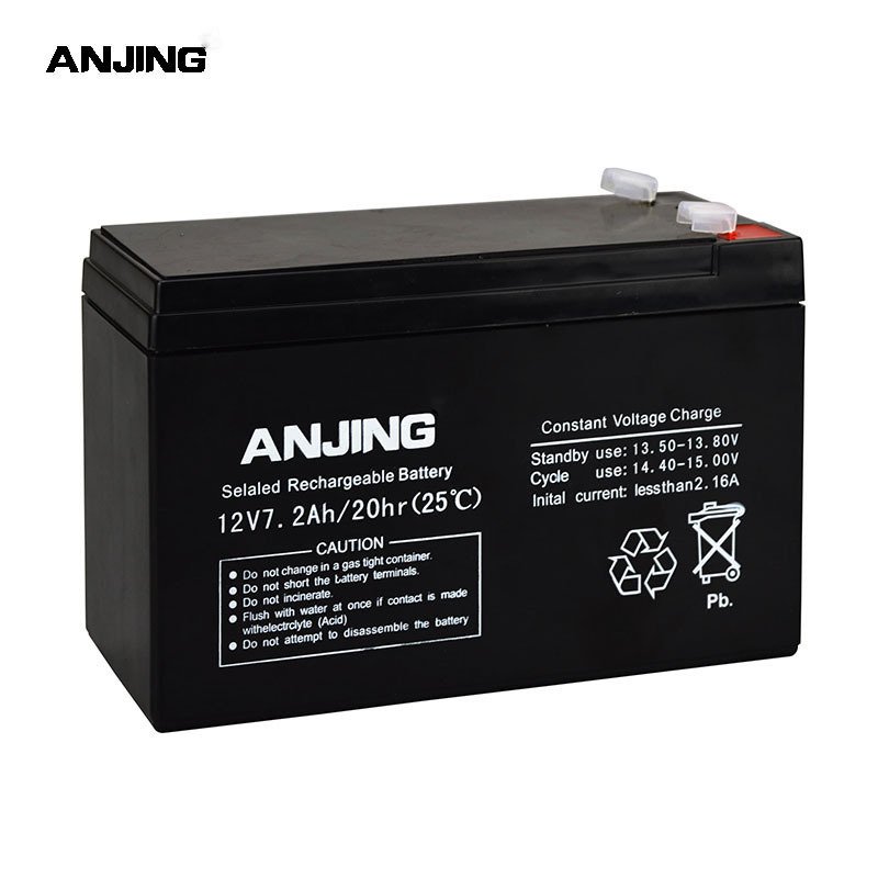 New Rechargeable Battery 12V 7.2AH Maintenanced Lead-acid Battery 12v 7ah Is Used As Backup Power for the Ups