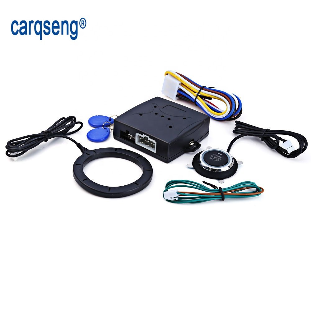 CARQSENG Button Start Engine Keyless Entry RFID Lock Unlock Ignition System for Car Hot Sale DC12V Car Finding Remote Starter