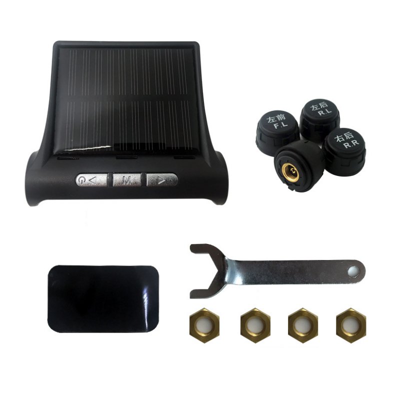 Smart Solar TPMS Car Tire Pressure Alarm Monitor System 4 Wheel External Tyre Sensor Temperature Alert