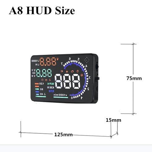 A8 HUD Car OBD2 Head up Display On-board Computer Speedometer Windshield Projector Diagnostic Tools