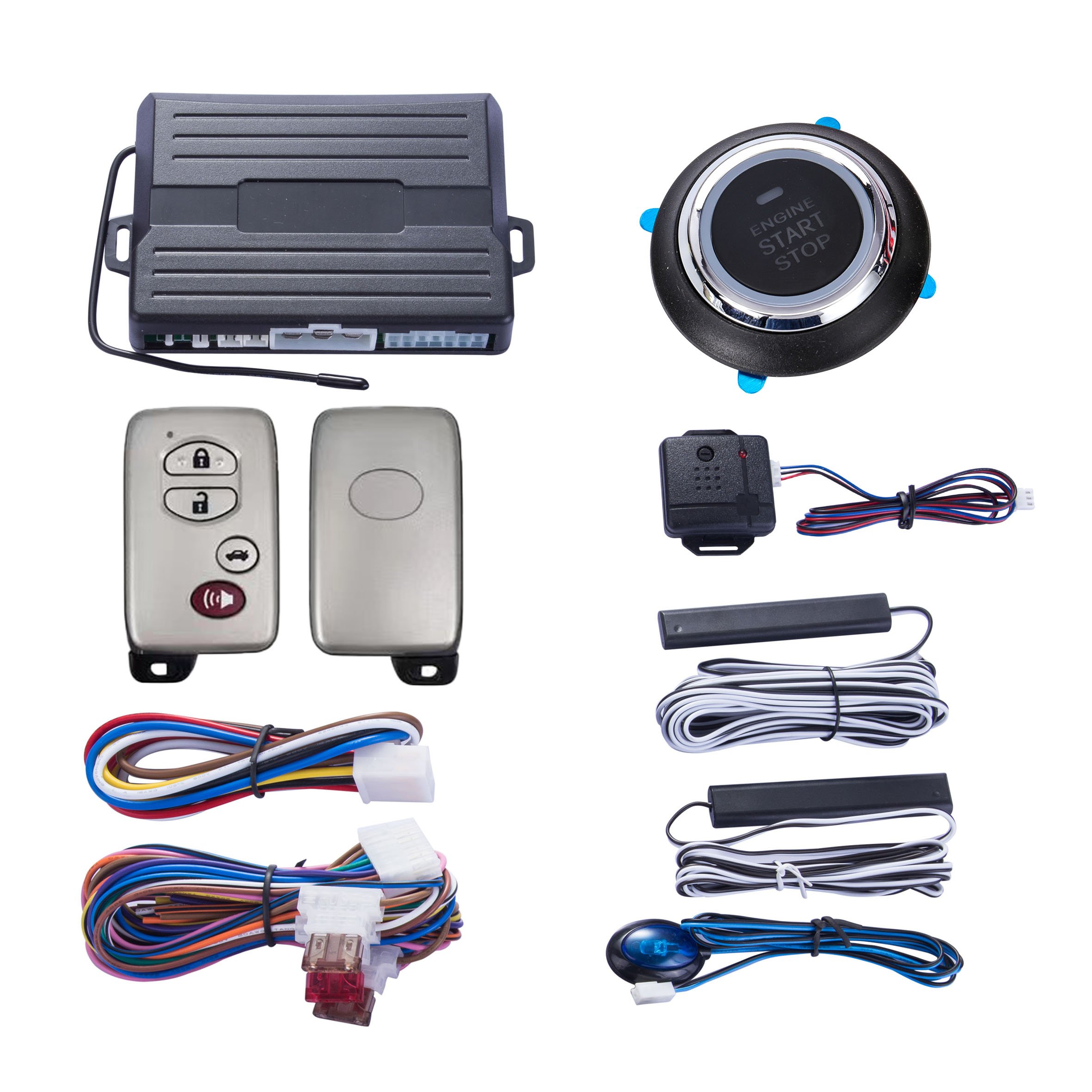 Wholesale Remote Starter Engine Push Start Button Stop Para Carro Passive Keyless Entry Universal Auto Ignition Device Car