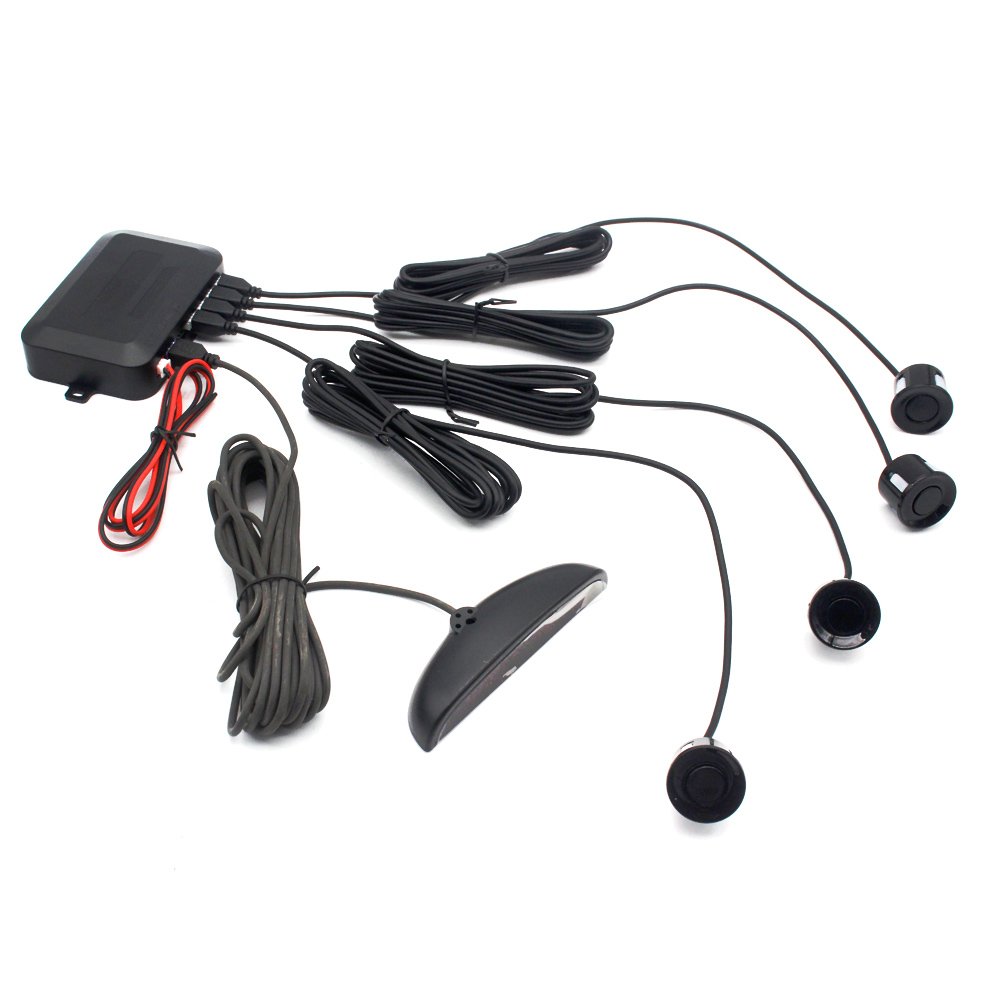 Smartour Packing Sensor Kit 4 Sensors LED Parking Sensor System Car Reverse Backup Radar Buzzer Warning Alarm LED Display
