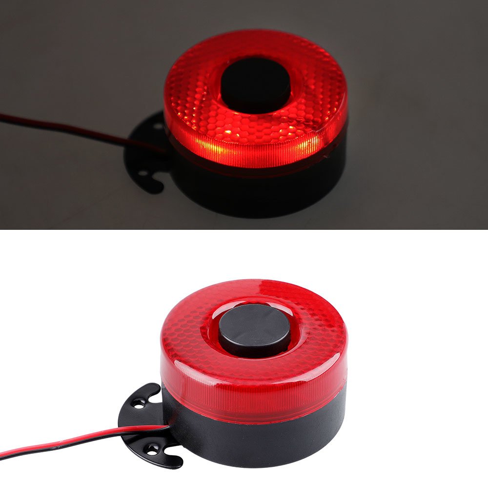 C 12V-24V 105dB Beep Reverse Beeper Air Horn Warning Siren 6 Sound Signal Backup Alarms Horns With Red LED for Car Boat Truck