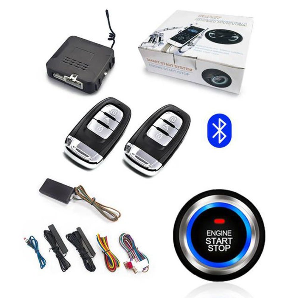 Smart BT Phone APP Control Keyless Entry EnginePush Button Remote Starter/Stop One Way Anti-theft Car Alarm System Security