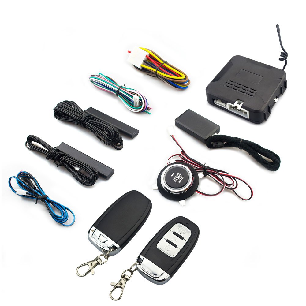Smart BT Phone APP Control Keyless Entry EnginePush Button Remote Starter/Stop One Way Anti-theft Car Alarm System Security