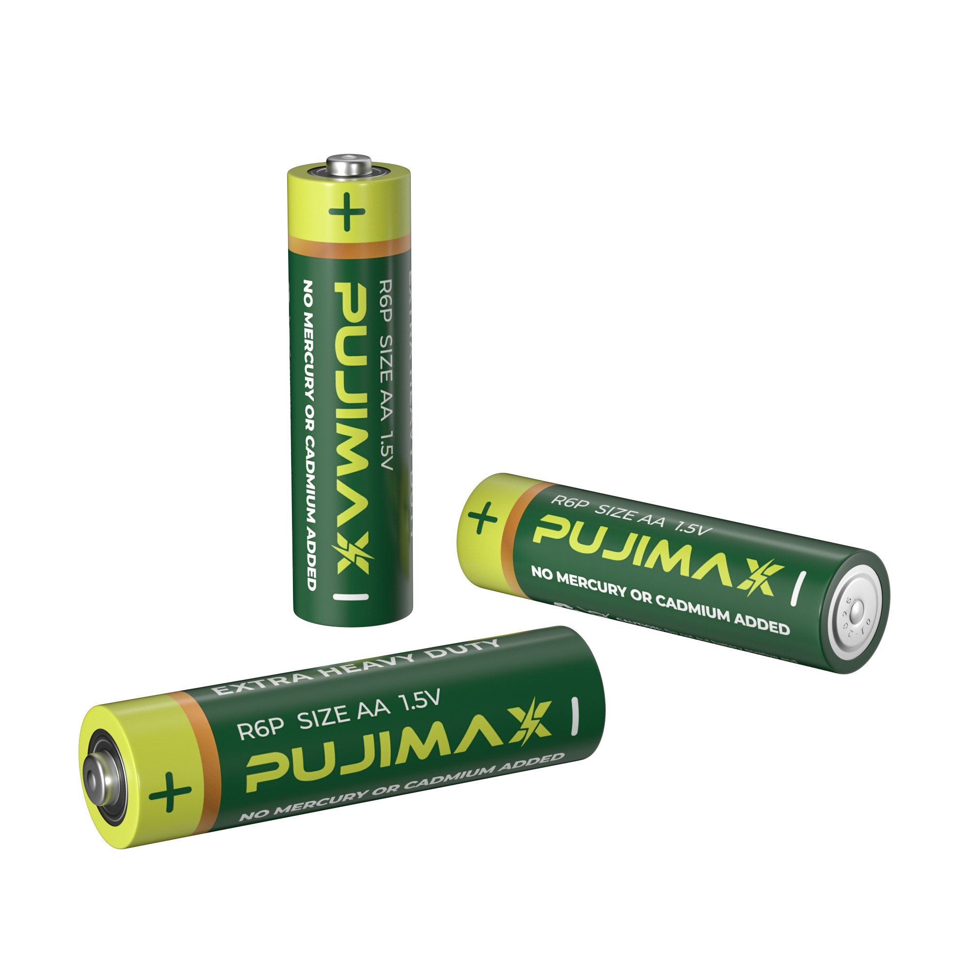 PUJIMAX 6Pcs AA Carbon Battery R6P 1.5V Dry Extra Heavy Duty Batteries Pack for Mouse Keyboard Remote Control Alarm Clock