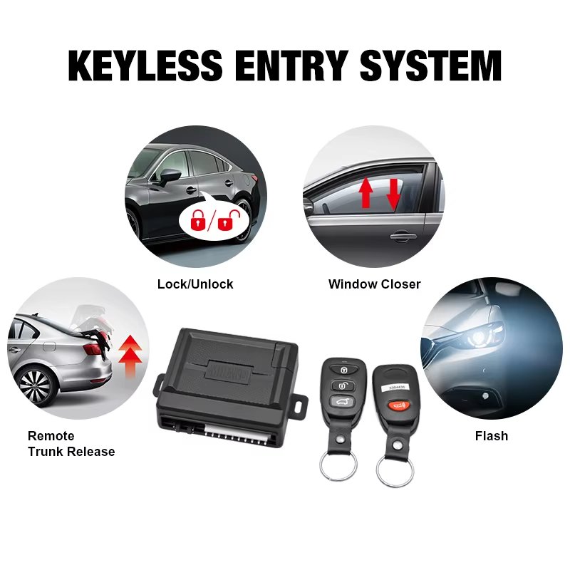 NTO Automatic Window 12V Universal Car Alarm System Remote Control Door Lock Anti-Theft Kit Keyless Entry Central Locking System