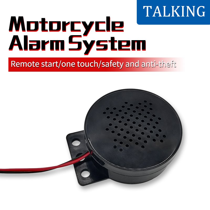 Motorcycle Talking Alarm System Supports Multiple Languages Remote Engine Start Stop Motorcycle Alarm Immobilizer