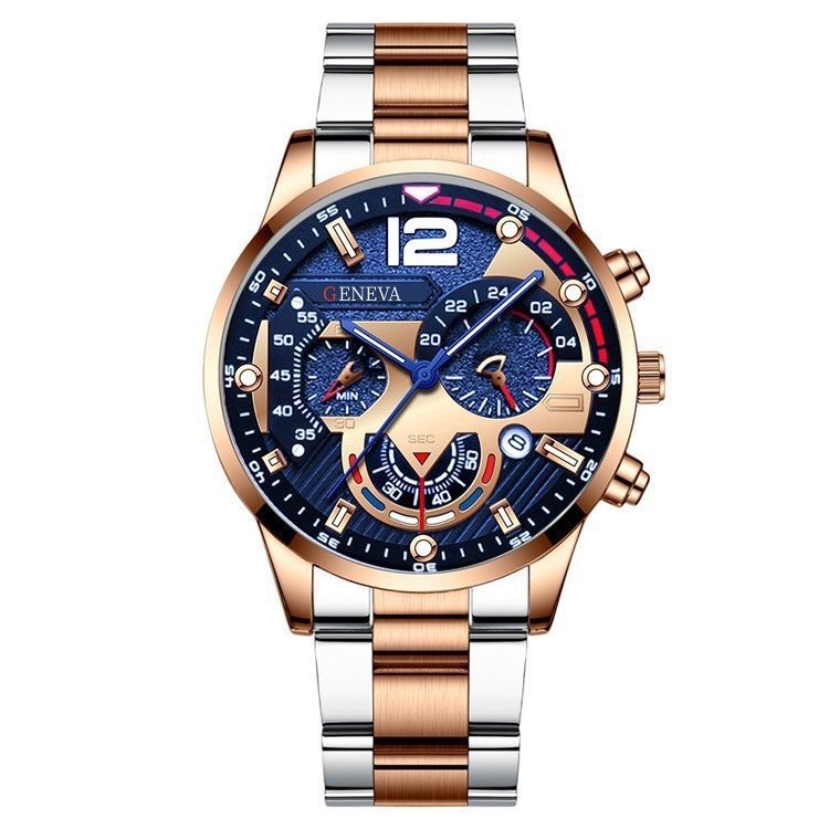 In Stock Minimalist Fashion Round Steel Strap Quartz Watches for Man