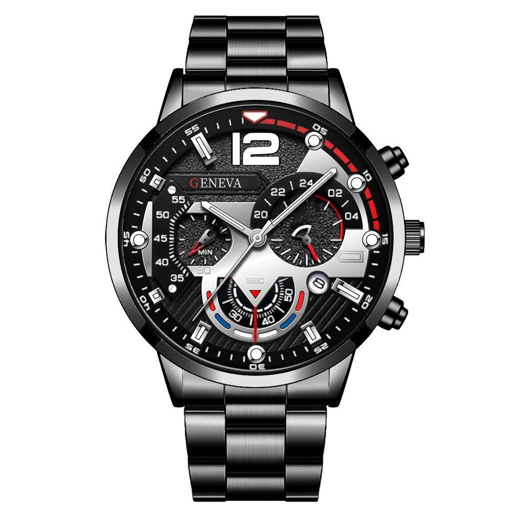 In Stock Minimalist Fashion Round Steel Strap Quartz Watches for Man