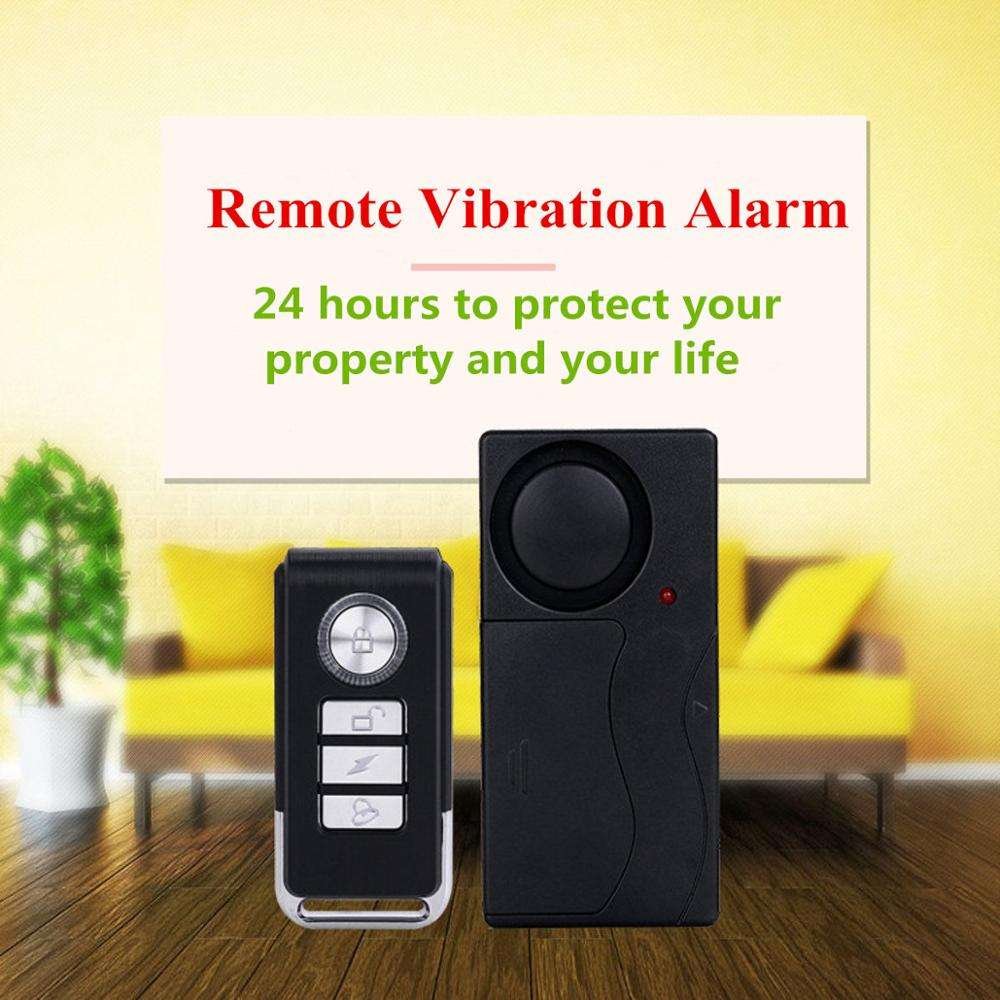 Factory Source Wireless Remote Control Frequency 433 MHz Auto Alarm Siren for Bike Car Window Door Anti-theft Vibration Sensor