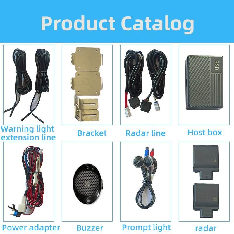 Car Universal 77GHz radar Bsd Blind Spot Detection System Rcta Bicolor Lamp Early Warning Bsm Blind Area lane Change Assistance