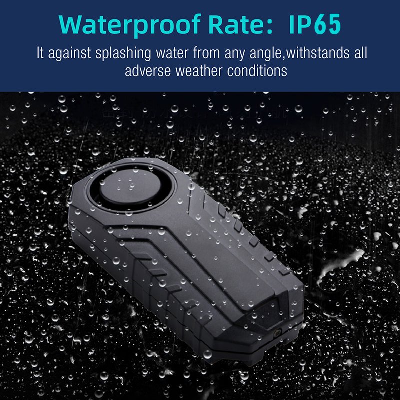 Waterproof IP65 Anti-Theft Vehicle Alarm for E-Bikes 113dB Security Burglar Alarm with 433MHz Wireless Frequency