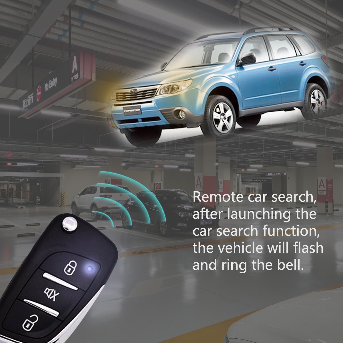 CARQSENG High Quality One Way Car Alarms System