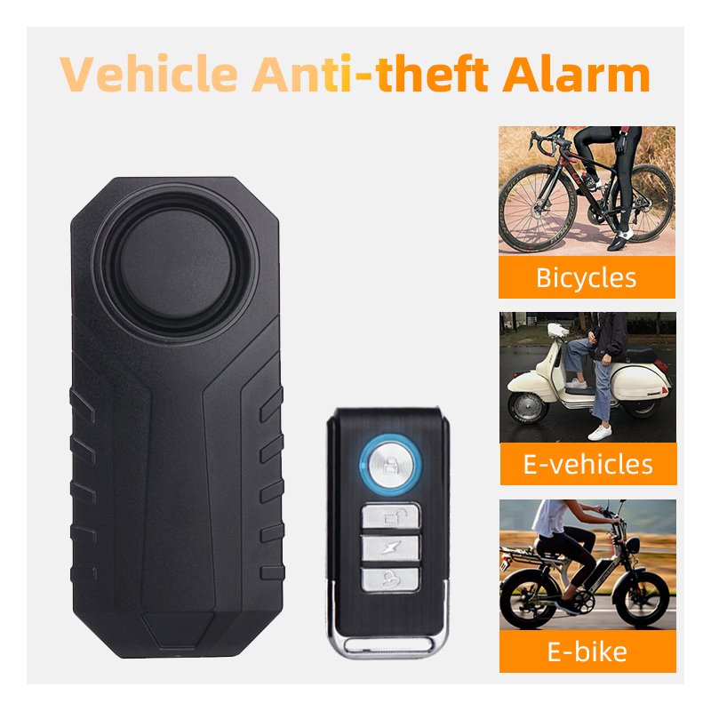 Wholesale 113dB Vibration Vehicle Burglar Alarm IP65 Security Alarm Wireless Motor E-bike Bicycle Anti-theft Alarm for Bicycle