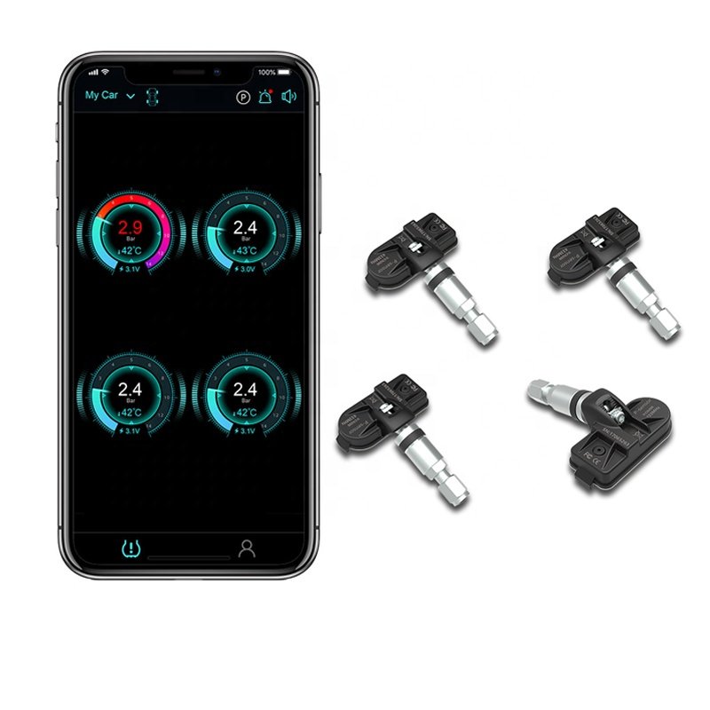 Bluetooth TPMS BLE5.0 Internal Sensors 2024 New Tyre Pressure Alarm System Tire Wireless Popular Monitoring Support Cars