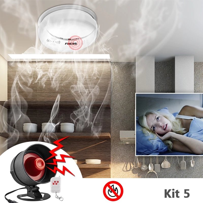 KERUI Wireless Burglar Alarm Speaker Siren Home Security Motion Detection Alarm System 110dB Indoor Siren Window Door Sensor