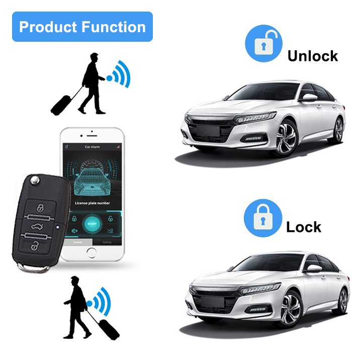 Universal Car Remote Central Kit Door Lock Vehicle Keyless Entry Car Alarm System