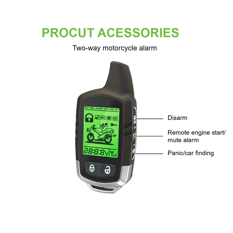NTO Two Way Car Motorcycle Alarm System Lcd Remote Control Engine Start Stop for Car and Motorcycle