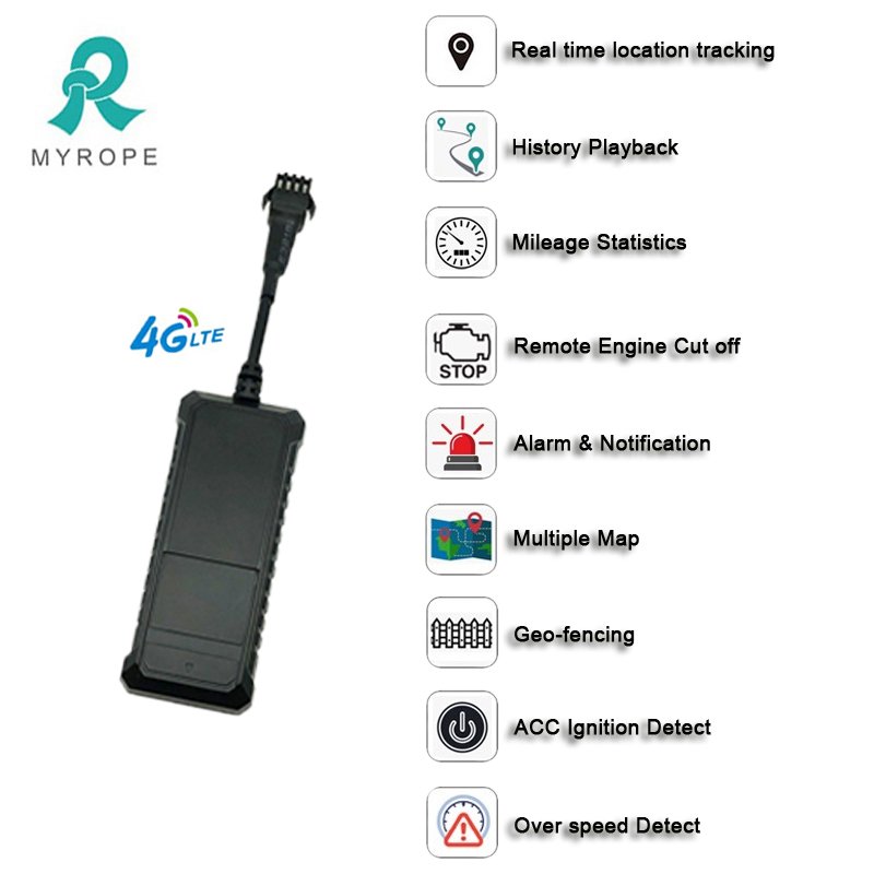 4G Vehicle Fleet Management in Stock Support ACC Alarm APP GPS Gadget Tracker