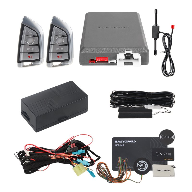 EASYGUARD Semi Plug Play Car Alarm System EC211PP-BM2-D3 Only Fit for Newer 2020+ BMW Cars Passive Keyless Entry & Remote Start