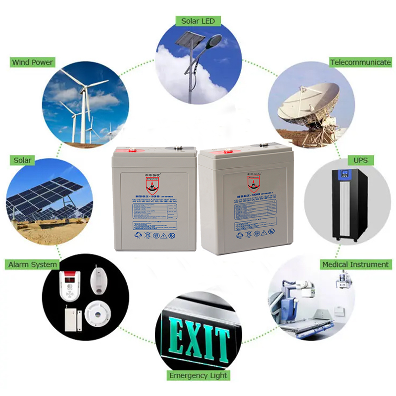 High Quality 2V 100Ah for Sealed Lead Acid AGM Battery for UPS Deep Cycle Lead Cid GEl Battery for Telecom Energy Storage