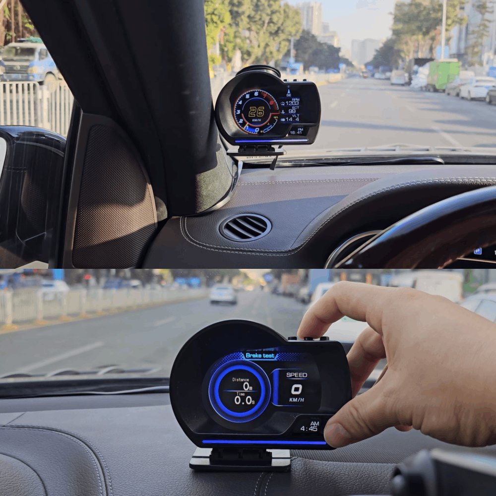 New Version 5.08 HUD P6 OBD+GPS Dual System Smart Gauge Speeding Alarm High Resolution No Delay Car HUD