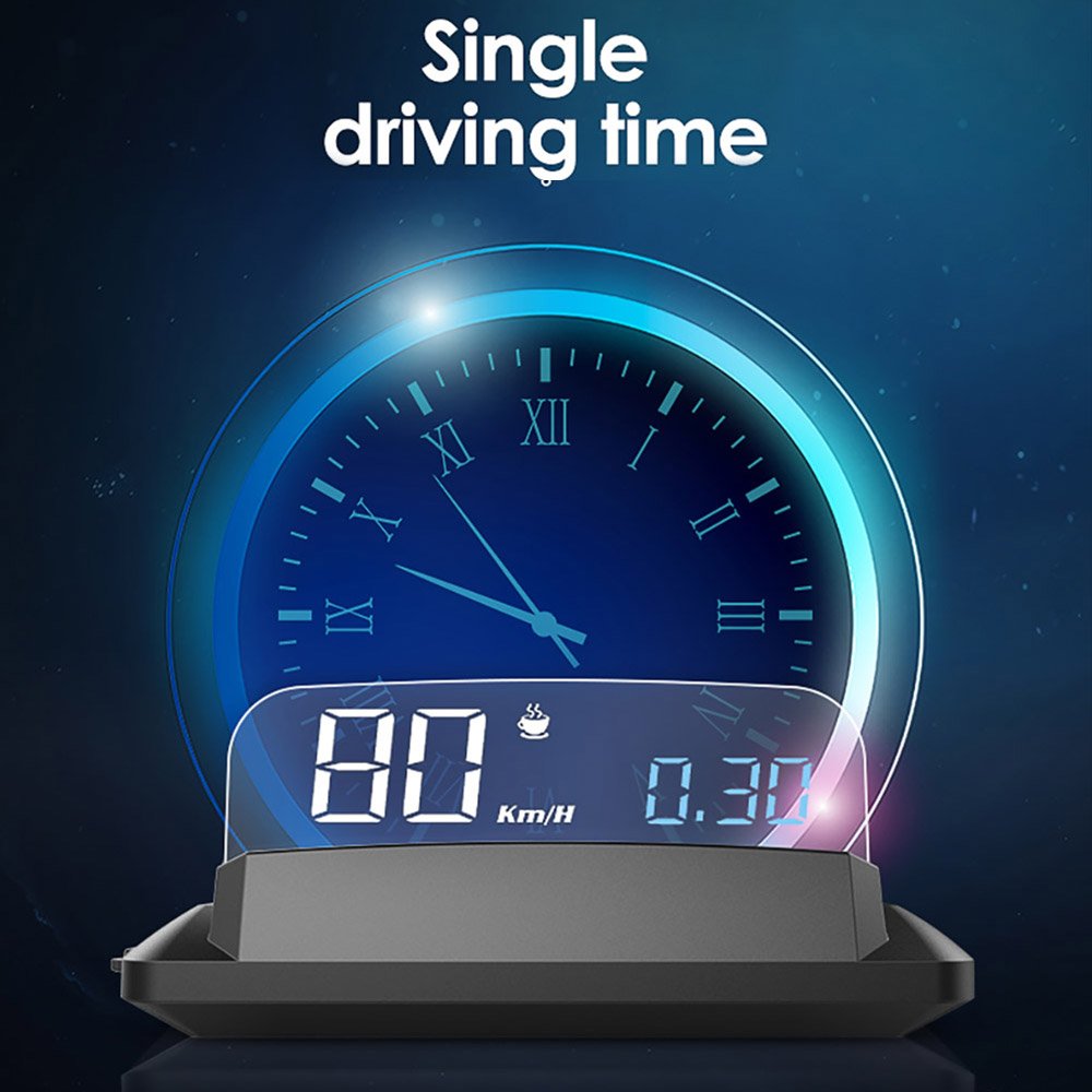 Windshield Projector LCD Digital HUD Car Navigation GPS Speedometer Head up Display HUD