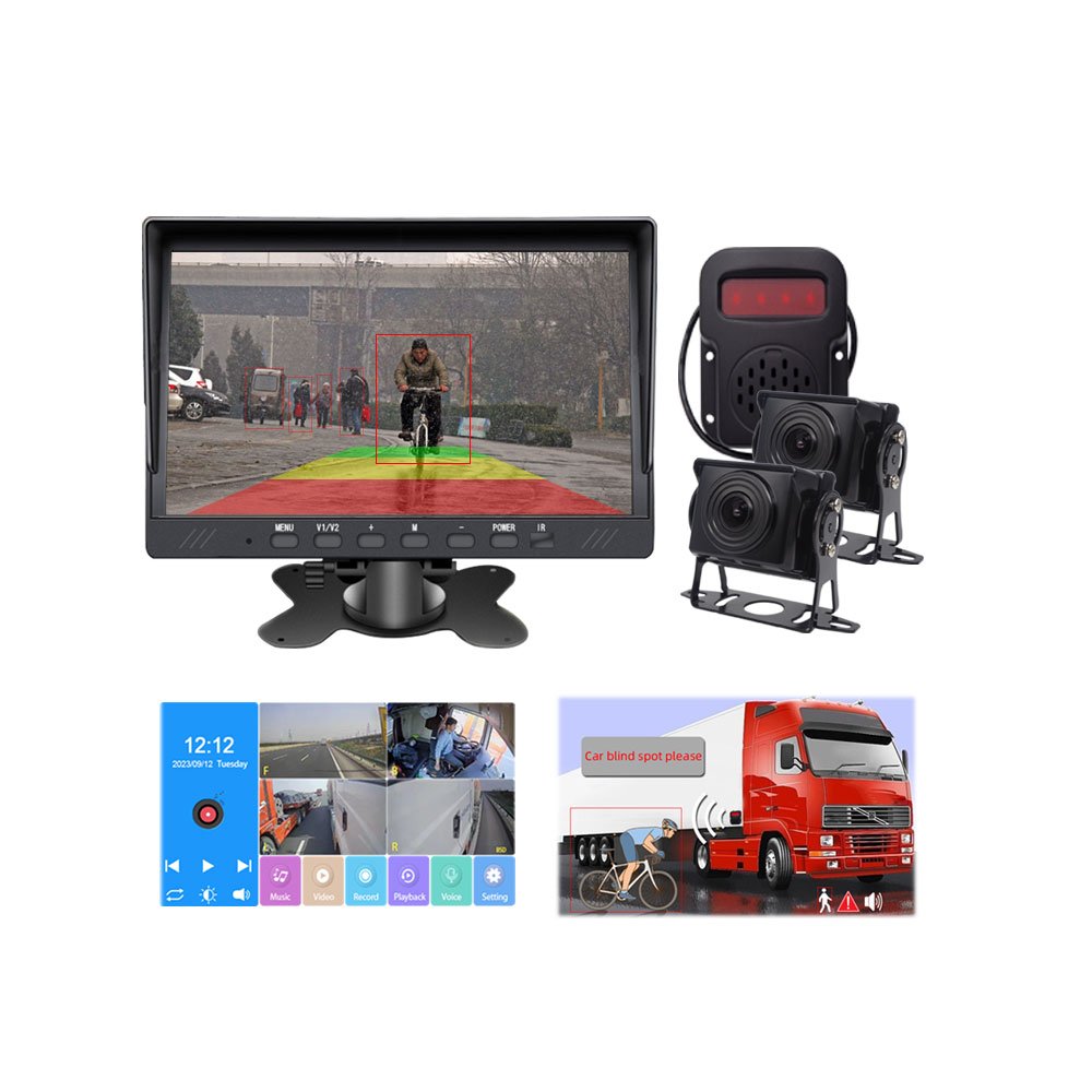 AI Blind Spot Monitoring System Car Alarm System Security Rear Parking Camera Senzors Surveillance Cameras Systems Hd 1080P