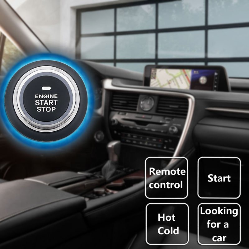 Universal 12v Car One-click Start Modification Mobile Phone Control Car Keyless Entry Remote Control One-way Anti-theft Device