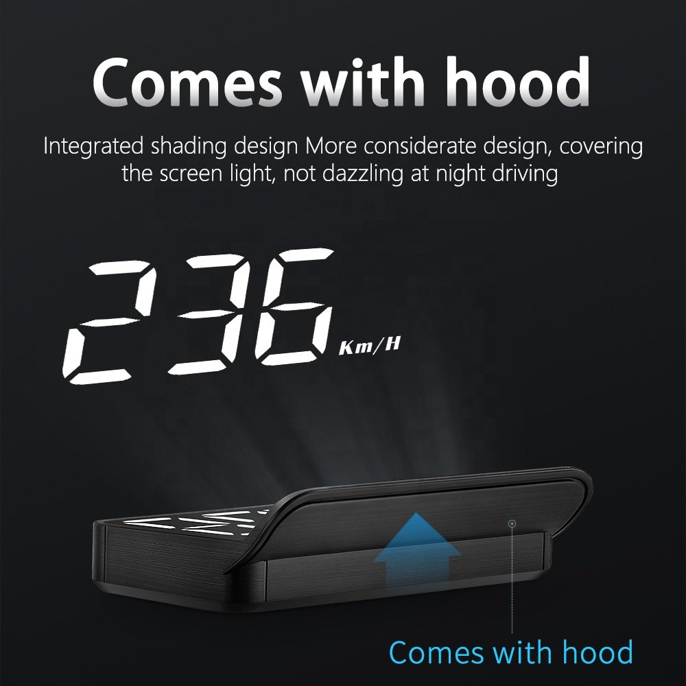 WiiYii Factory Car HUD M3 Windshield OBDII Mirror Speed Water Temperature Head up Display for Universal Cars