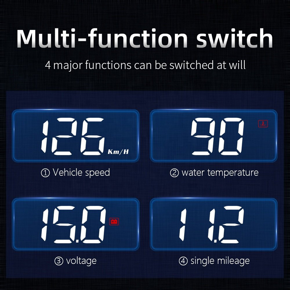WiiYii Factory Car HUD M3 Windshield OBDII Mirror Speed Water Temperature Head up Display for Universal Cars