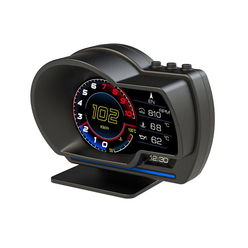 Hot Selling P6 Hud Car Head up Displays OBD2+GPS with Alarm Functions Driving Time Distance Car Accessories Speedometer