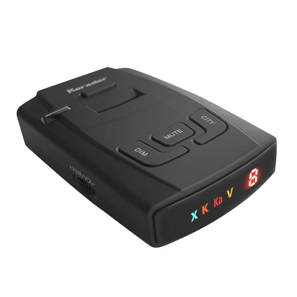 Karadar S360 Anti Radar Detector Car Speed Signature Mode With English Alarm Warning LED for USA, Asia Korea Thailand