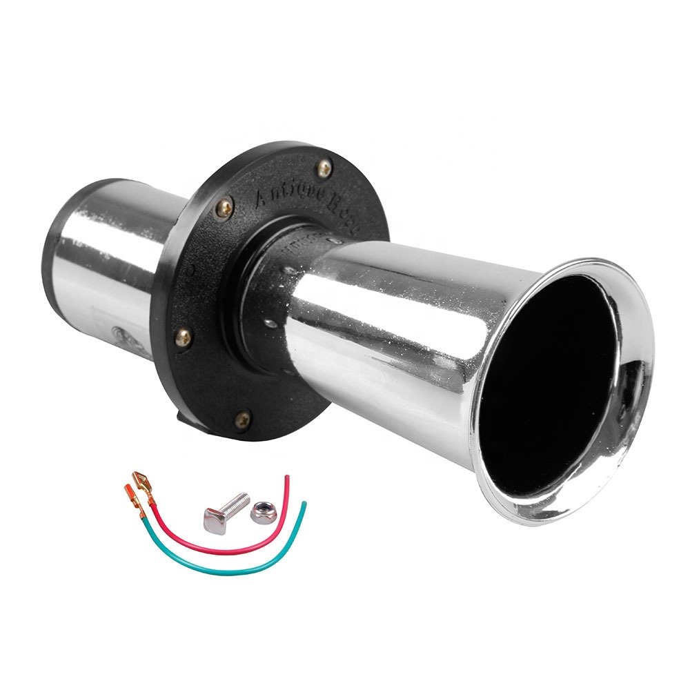 Chrome 110dB 12v New Antique Vintage Old Style Vehicle Boat Auto Car Truck Loud Alarm Horn