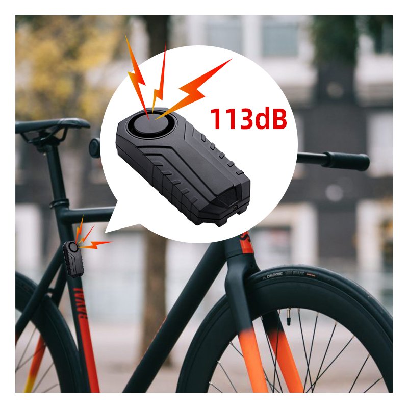 113dB Vibration Vehicle Burglar Remote Control Wireless Motor Bicycle Alarm IP65 Wireless Security Alarm for Anti-thief Car