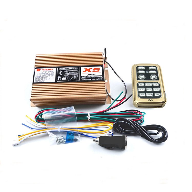 Hot Sell Car Alarm Siren X5 18 Tones 12V 200W Car Piezo Ambulance Car Alarm Siren Horn