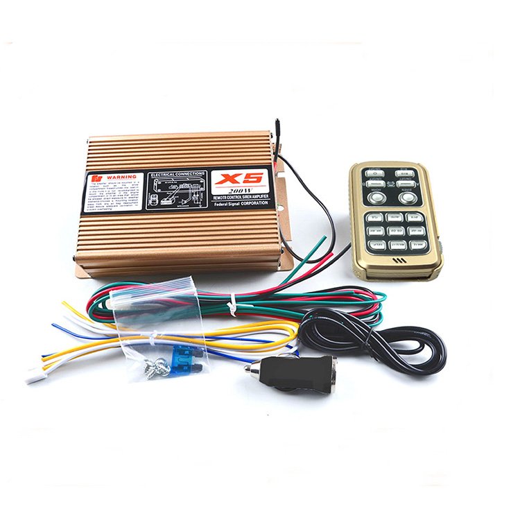 Hot Sell Car Alarm Siren X5 18 Tones 12V 200W Car Piezo Ambulance Car Alarm Siren Horn