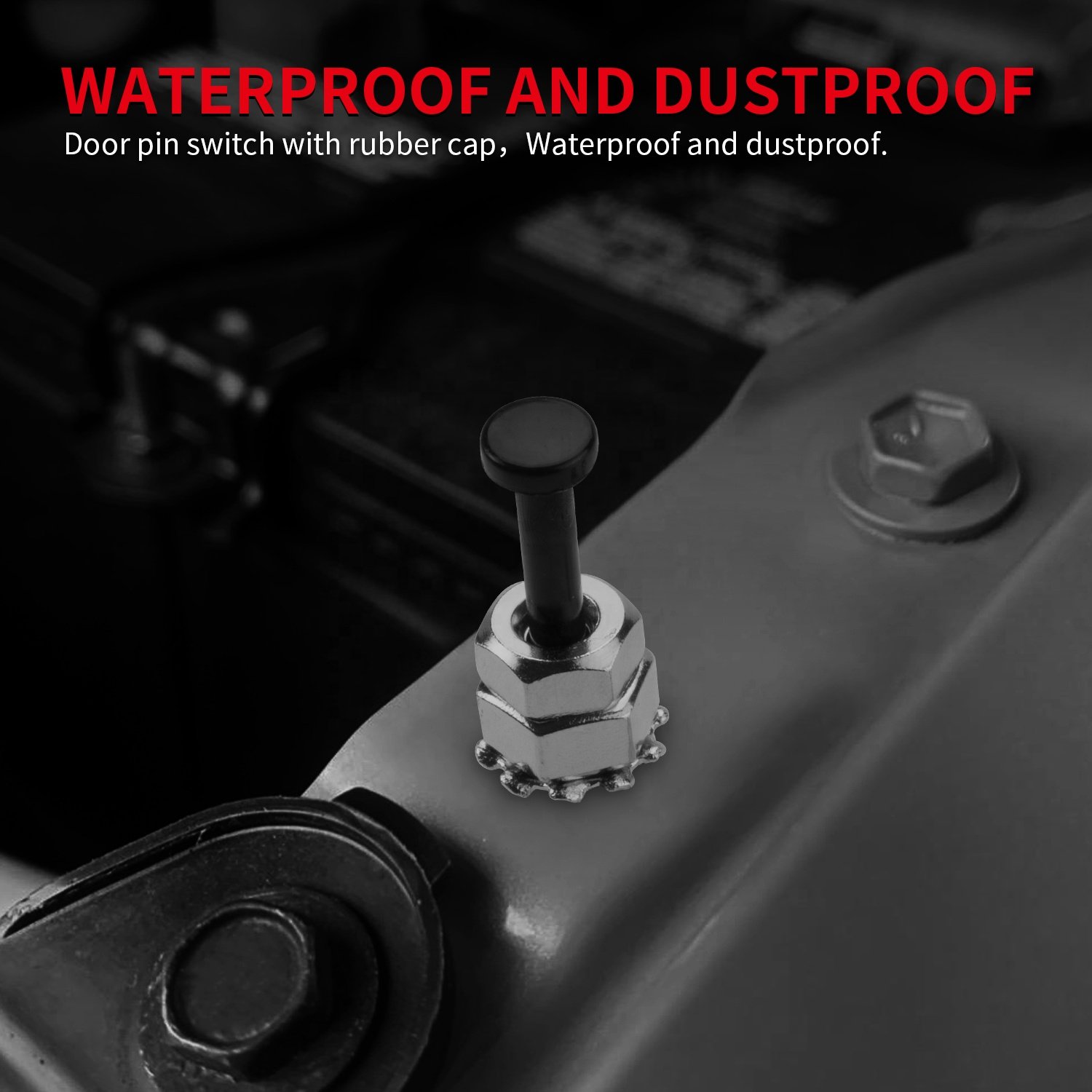 Universal Auto Car Trunk Bonnet Alarm Security Hood Door Switch Pins on Off Momentary 20A 12VDC Adjustable Door Pin Switch