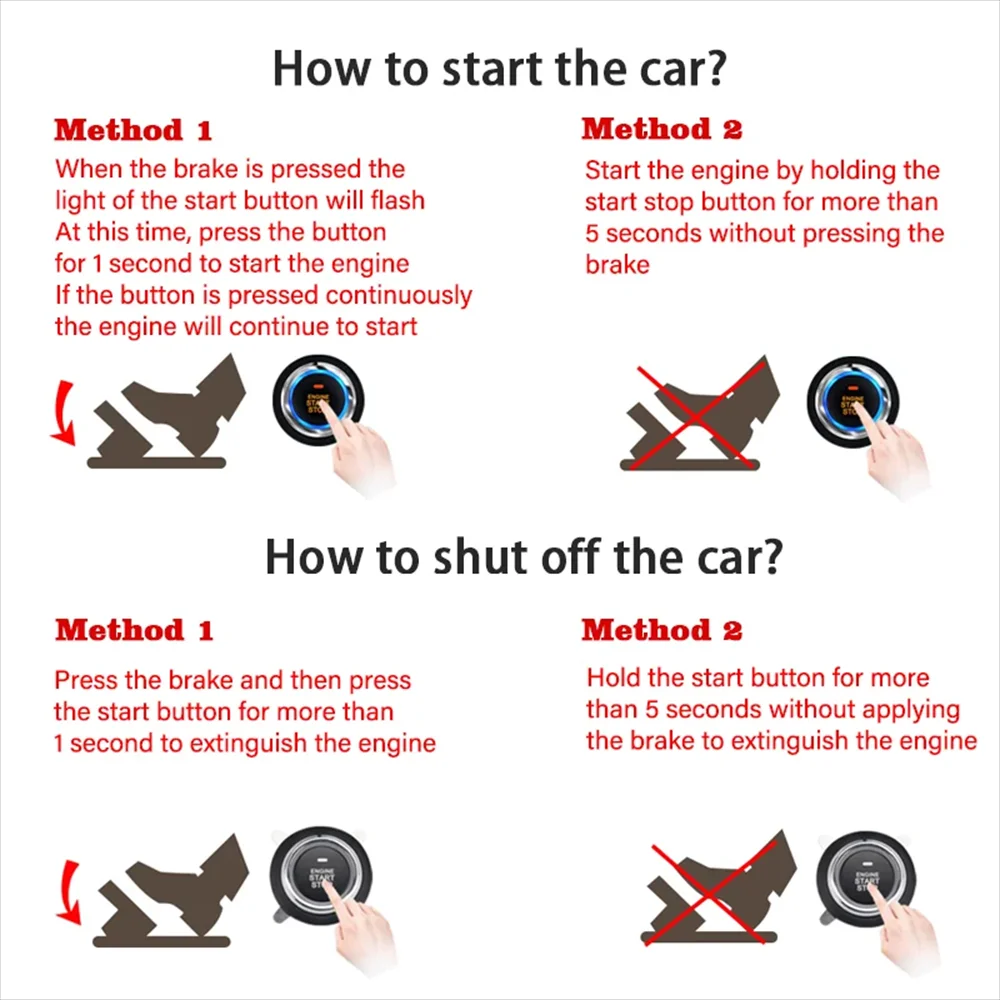 Universal12v Car One-click Start Modification Mobile Phone Control Car Keyless Entry Remote Control One-way Anti-theft Device