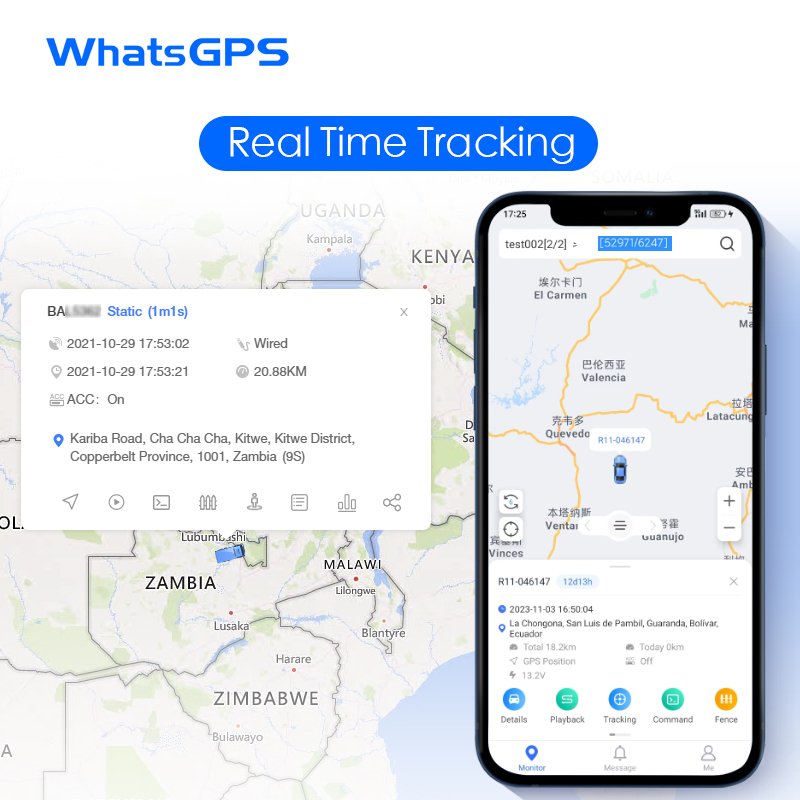 WhatsGPS Engine ACC Status Alarm GPS Tracking Device System for Vehicle Motorcycle Tracker