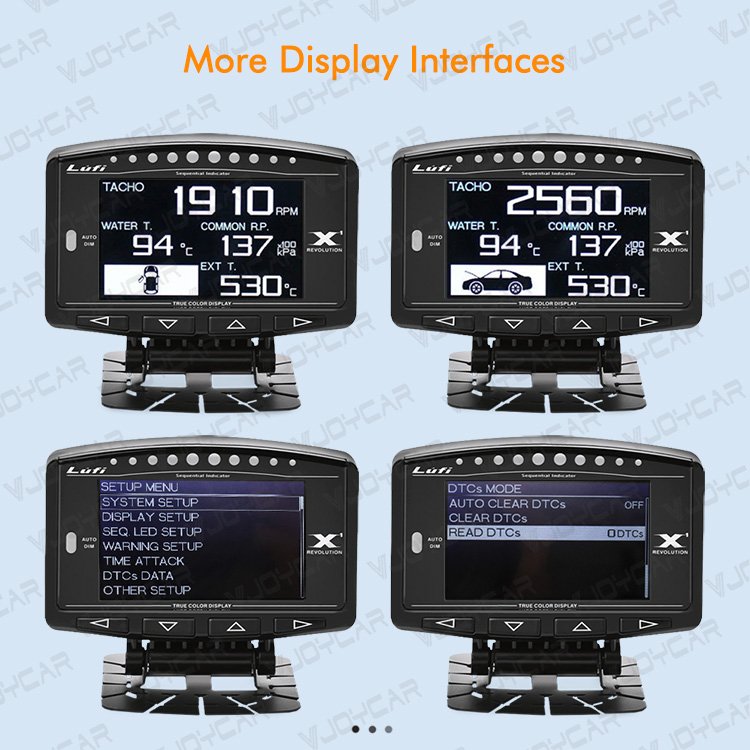 Lufi X1 Revolution OBD2 Smart Digital Car Gauge RPM Multi Meter Turbo Alarm OBD Car Alarms for Automotive