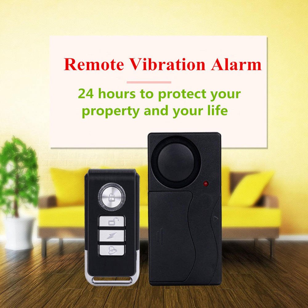 Self-innovation Wireless Remote Control Super Loud 105dB Vibration Detector Burglar Security Car Alarm System