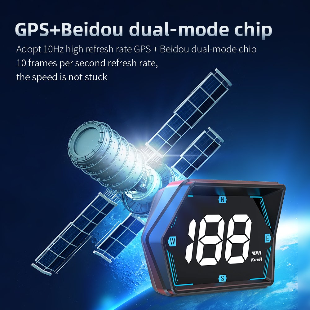 Universal Big Size Display GPS Gauge HUD G20 Speed Alarm Head up Displays USB Hud GPS Gauge Speedometer