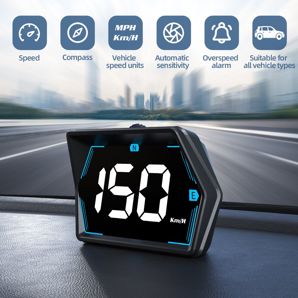Universal Big Size Display GPS Gauge HUD G20 Speed Alarm Head up Displays USB Hud GPS Gauge Speedometer