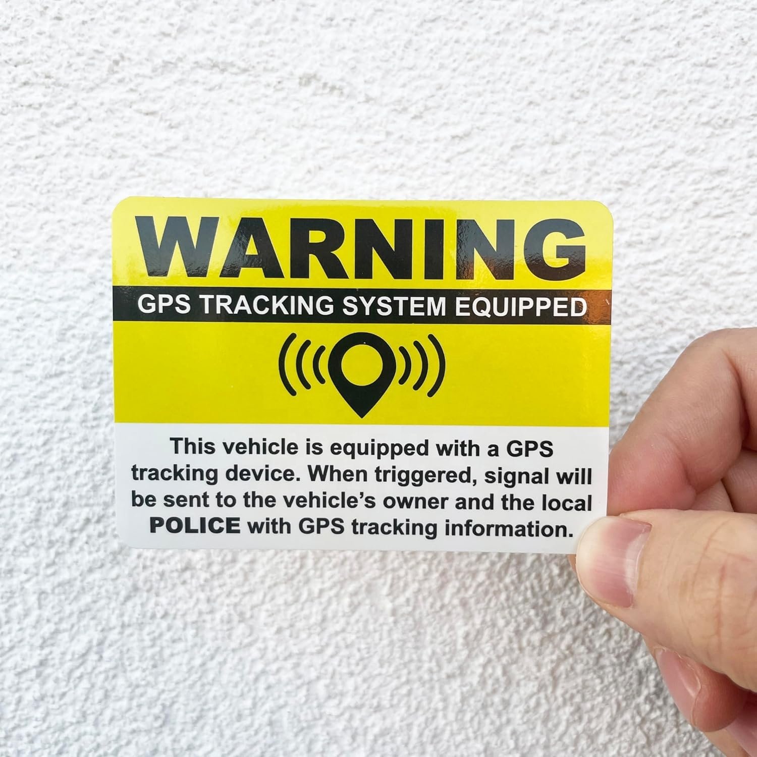 GPS Tracking Sticker Anti-Theft Car Vehicle Warning 6 Pack 2.5"x3.5" Vinyl Decals Two-Sided, In/Outdoor,Laminated for UV & Water