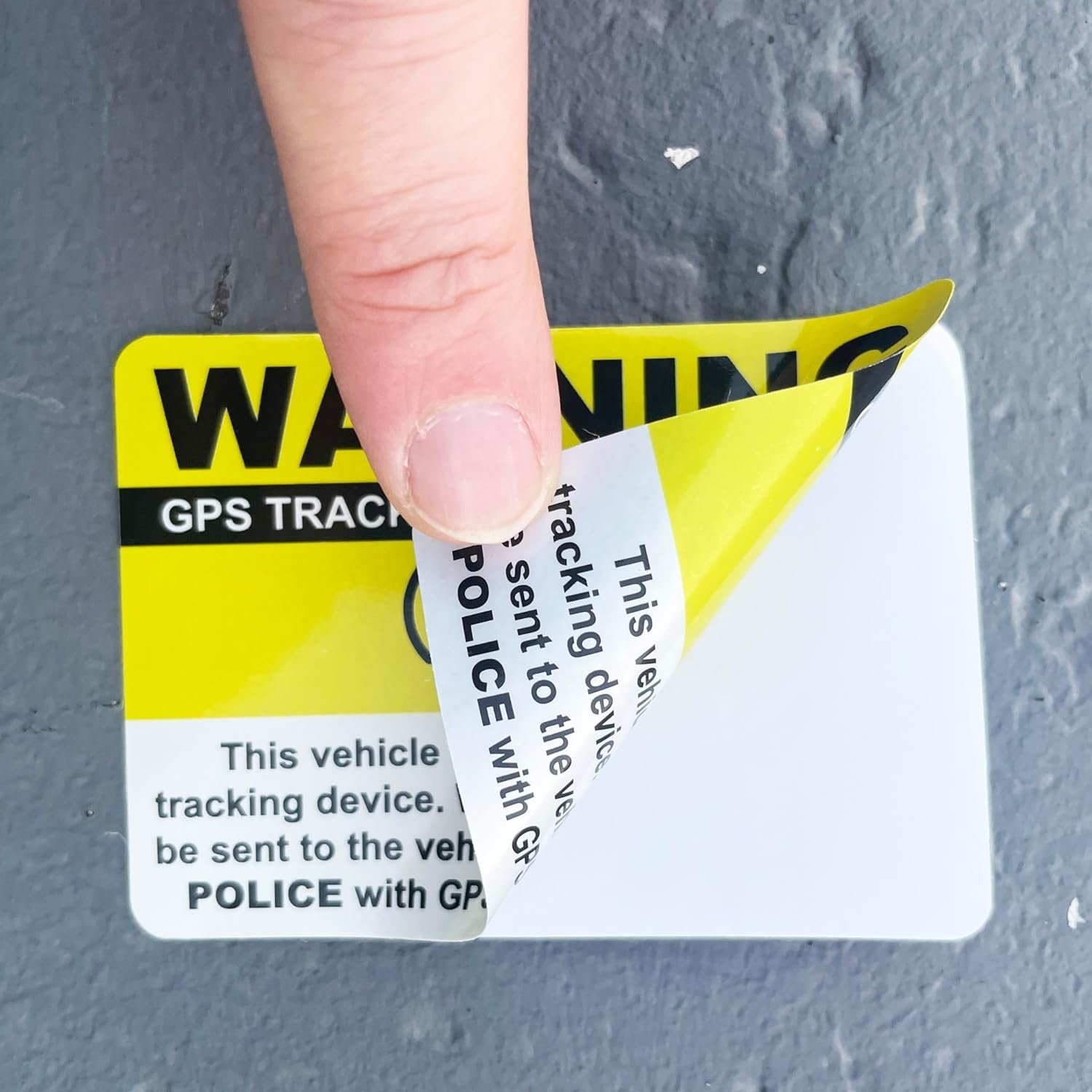 GPS Tracking Sticker Anti-Theft Car Vehicle Warning 6 Pack 2.5"x3.5" Vinyl Decals Two-Sided, In/Outdoor,Laminated for UV & Water